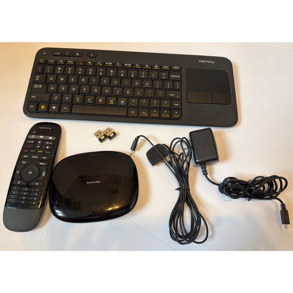Logitech Harmony Smart Keyboard Touchpad Hub Remote O-R0004 Complete Tested